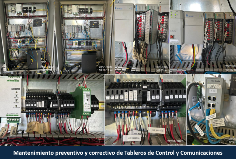 mantto tablero de control y comunicaciones